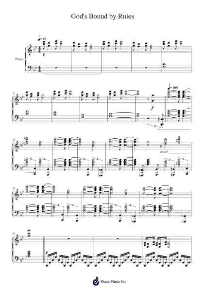 God's Bound by Rules Sheet Music by Keiichi Okabe-Arr.Blabott