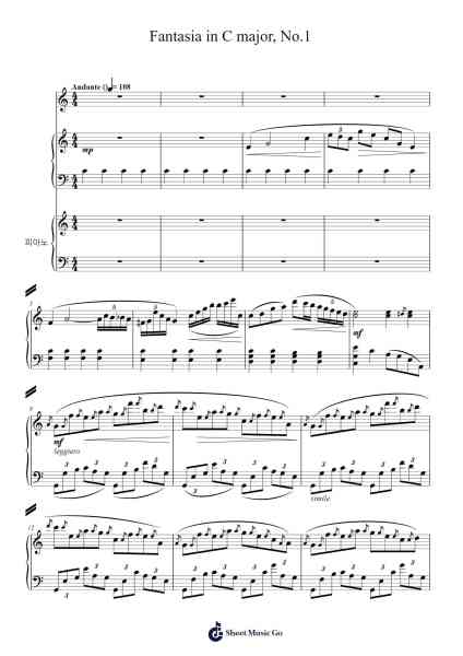 Fantasia in C major, No.1 Sheet Music by Motbeard Sawclife-Arr.Dunkin Betcie