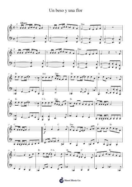 Un beso y una flor Sheet Music by Nino Bravo-Arr.Croftsgreg