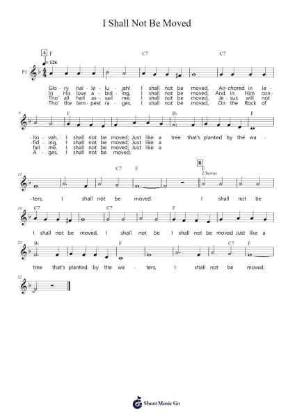 I Shall Not Be Moved Sheet Music by Trad.-Arr.Ivescan Nelral