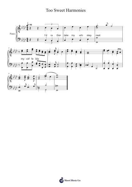 Too Sweet Harmonies Sheet Music by Rooson-Arr.Swinale Reedria