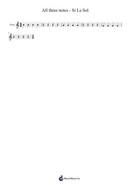 All three notes - Si La Sol Sheet Music by ms_ms-Arr.Ogfey