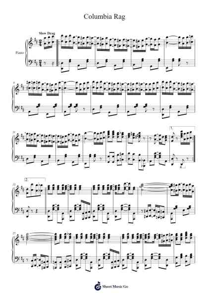 Columbia Rag Sheet Music by Irene M. Giblin-Arr.Lautus Phichad