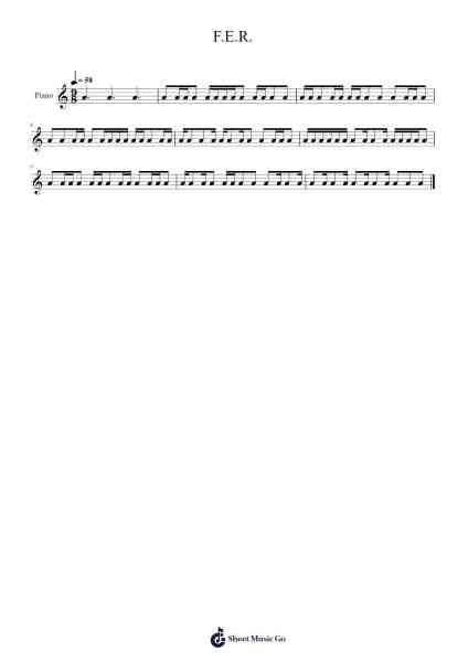 F.E.R. Sheet Music by -Arr.Pipril