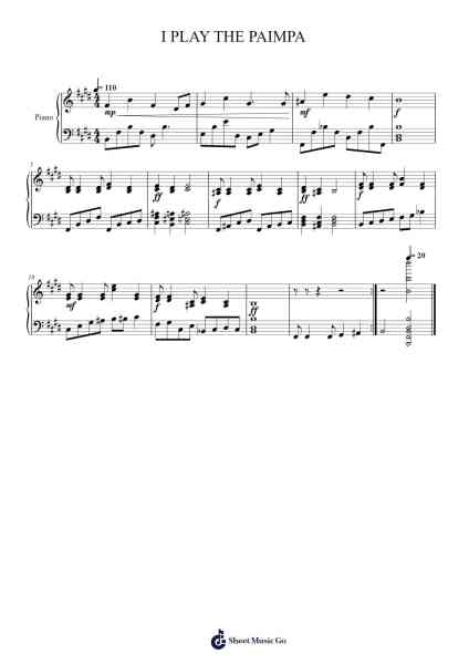 I PLAY THE PAIMPA Sheet Music by Kaden Hansen-Arr.Tesssaul