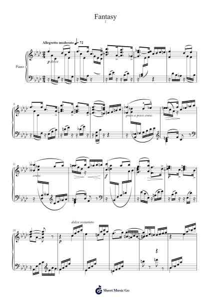 8 Pièces brèves, Op. 84: No. 2 - Fantaisie Sheet Music by Gabriel Fauré-Arr.Thornnah