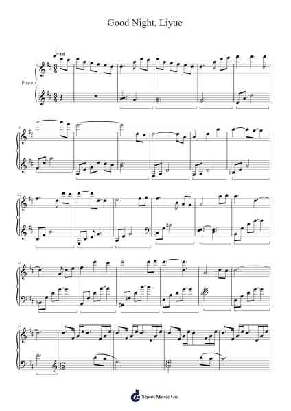 Good Night, Liyue Sheet Music by Yu-Peng Chen-Arr.Blairharte Titess