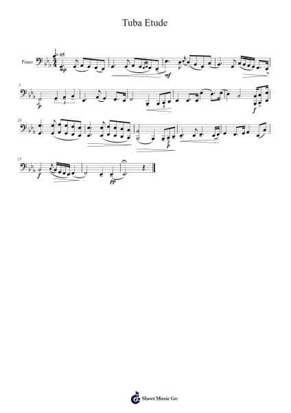 Tuba Etude Sheet Music by P.Carnahan-Arr.Larfox Efquinn
