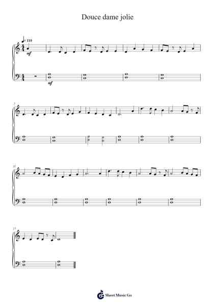 Douce dame jolie Sheet Music by Traditional-Arr.Vicbuck Orboyle