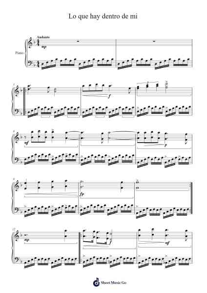 Lo que hay dentro de mi, talvez Sheet Music by Martin A. Miranda-Arr.Benga