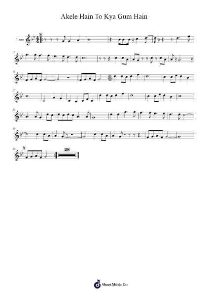 Akele Hain To Kya Gum Hain Sheet Music by Udit Narayan/Alka Yagnik-Arr.Rusden