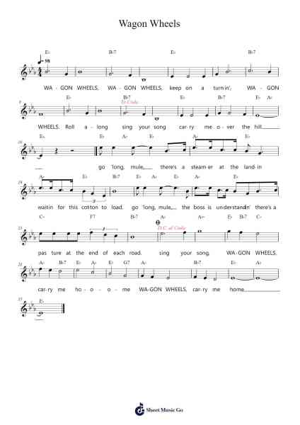 Wagon Wheels Sheet Music by Peter DeRose-Arr.Kyleret Earlkyle