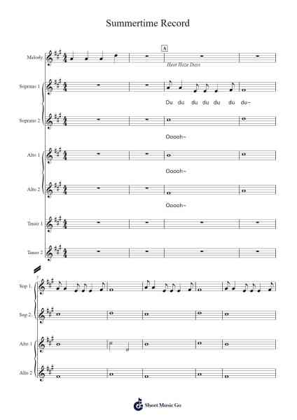 Summertime Record Sheet Music by Jin (Shizen no Teki-P)-Arr.Losopp Webslin