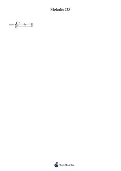 Melodic D5 Sheet Music by Lewreau-Arr.Brandwight Gillget