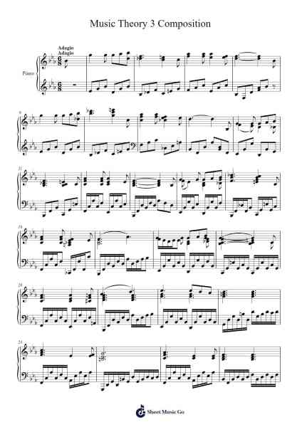 Music Theory 3 Composition Sheet Music by Raila Ventura-Arr.Barias Raborn