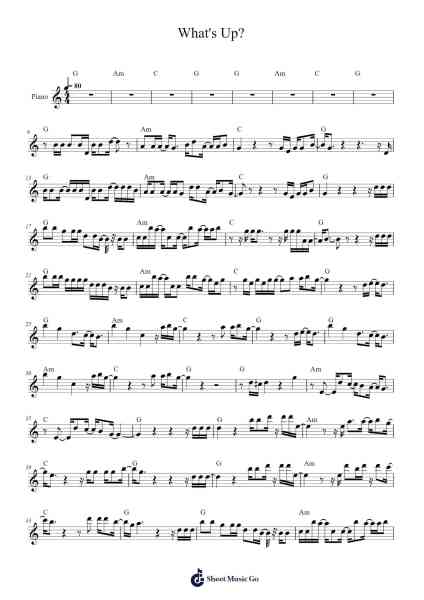 What's Up? Sheet Music by 4 Non Blondes-Arr.Carlphrey