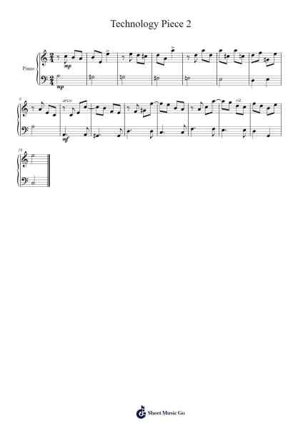 Technology Piece 2 Sheet Music by magcollins-Arr.Bertreade
