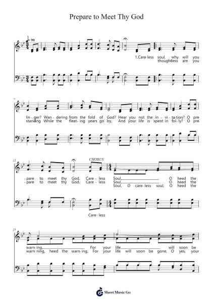 Prepare to Meet Thy God Sheet Music by James Henry Stanley-Arr.Nodric