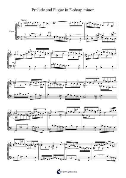 Prelude and Fugue in F-sharp minor Sheet Music by J.M King-Arr.Larlice Hewphil