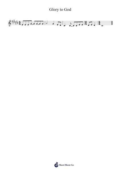 Glory to God Sheet Music by -Arr.Chrislus Edtience