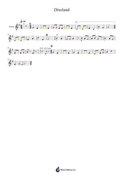 Dixeland Sheet Music by -Arr.Thompps