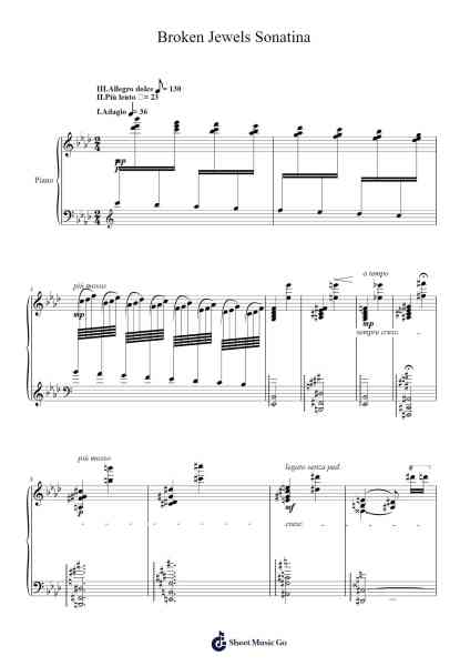 Broken Jewels Sonatina Sheet Music by Jeron Joseph-Arr.Yedpont