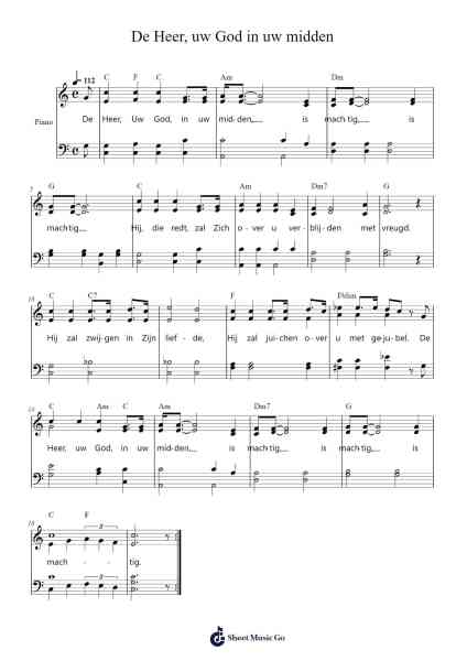 De Heer, uw God in uw midden Sheet Music by -Arr.Mollpag