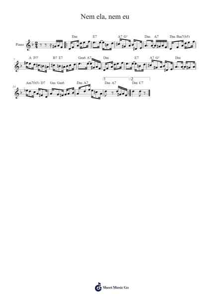 Nem ela, nem eu Sheet Music by Violith-Arr.Nyroy Vebe