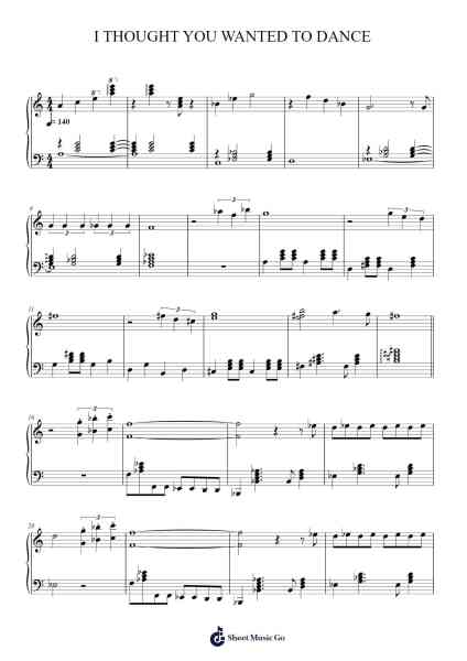I THOUGHT YOU WANTED TO DANCE Sheet Music by Tyler, The Creator-Arr.Doyvan Kipholmes