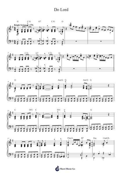 Do Lord Sheet Music by Traditional-Arr.Maudky Clairebey