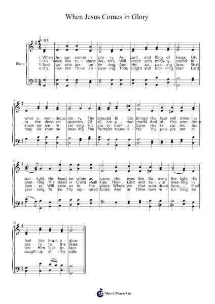 When Jesus Comes in Glory Sheet Music by Timothy Richard Matthews-Arr.Woomiah