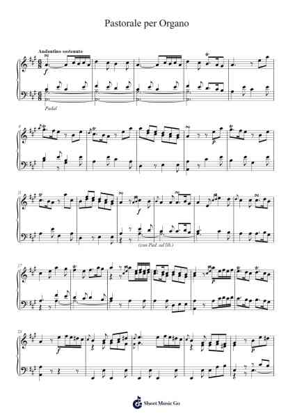 Pastorale per Organo Sheet Music by Spergher Ignazio-Arr.Cliffcam Whbill