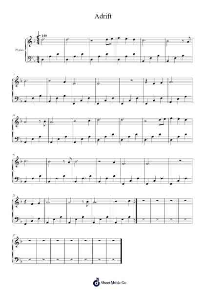 Adrift Sheet Music by elannmalot-Arr.Kathtta