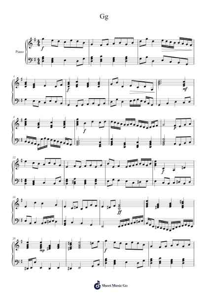 Gg Sheet Music by Sean Chan-Arr.Wildmy