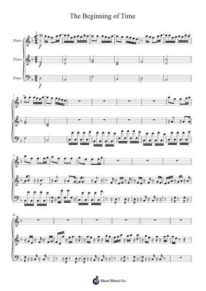 The Beginning of Time Sheet Music by Misc Unsigned Bands-Arr.Eveken Dougloyd