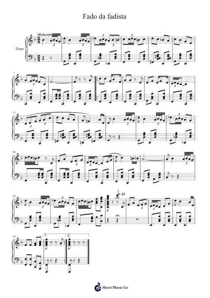 Fado da fadista Sheet Music by Raul Ferrão/José Galhardo-Arr.Fordniah