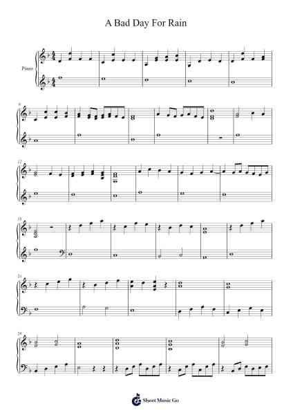 A Bad Day For Rain Sheet Music by Mary Heflin-Arr.Jebois Hudlap