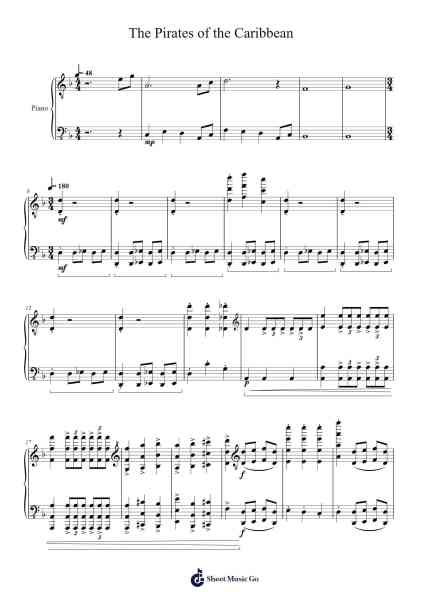 The Pirates of the Caribbean Sheet Music by -Arr.Vinjy Pannah