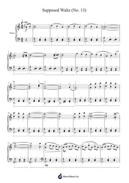 Supposed Waltz (No. 13) Sheet Music by nJoyd-Arr.Wrightac Phimaud