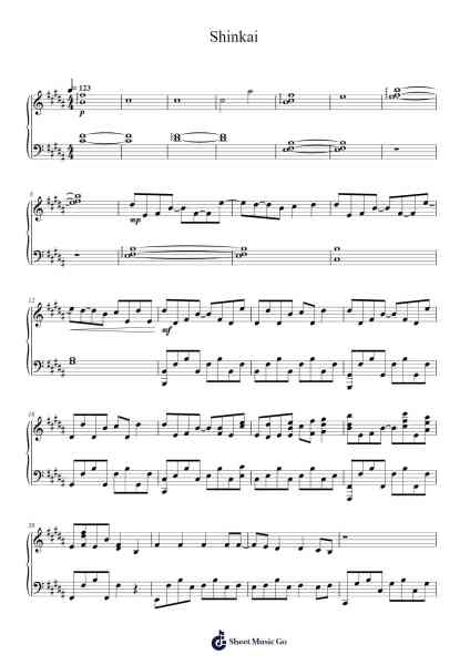 Shinkai Sheet Music by Eve-Arr.Boothmore Petwald