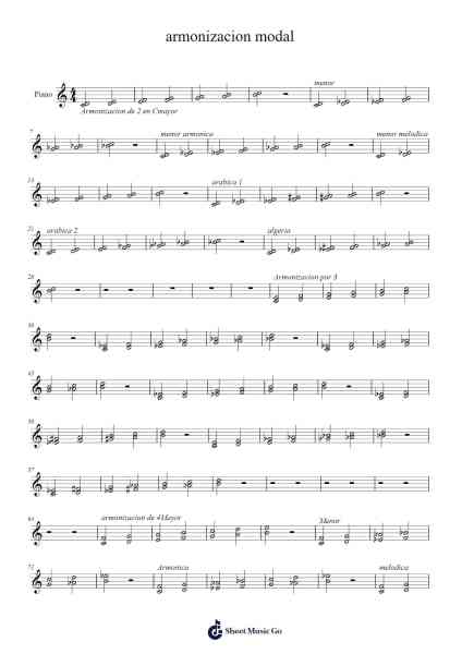 armonizacion modal Sheet Music by Jouye-Arr.Chloekeats