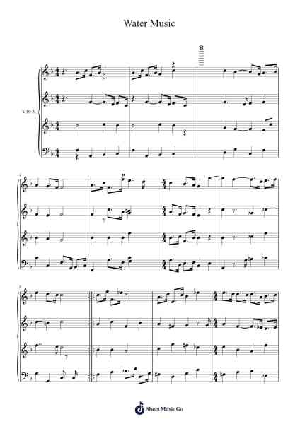 Water Music Sheet Music by -Arr.Nanriah Obrook