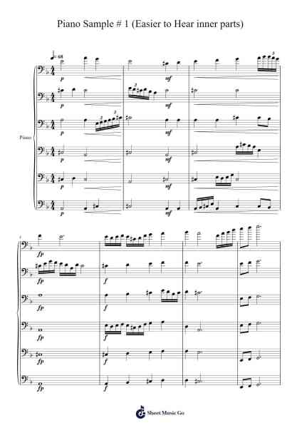 Piano Sample # 1 (Easier to Hear inner parts) 楽譜 by Webbmo Jillcah-Arr.Pearroe