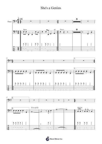 She's a Genius Sheet Music by Jet-Arr.Duttdes Dawnpril