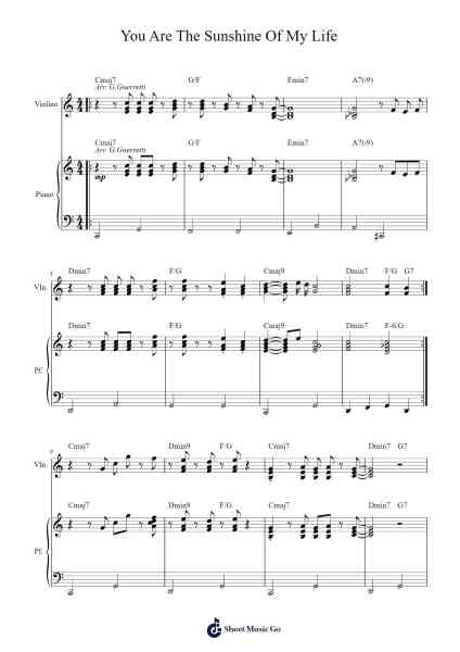 You Are the Sunshine of My Life Sheet Music by Stevie Wonder-Arr.Huxmons