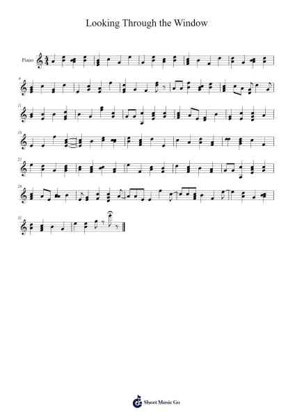 Looking Through the Window Sheet Music by undefined-Arr.Leifres