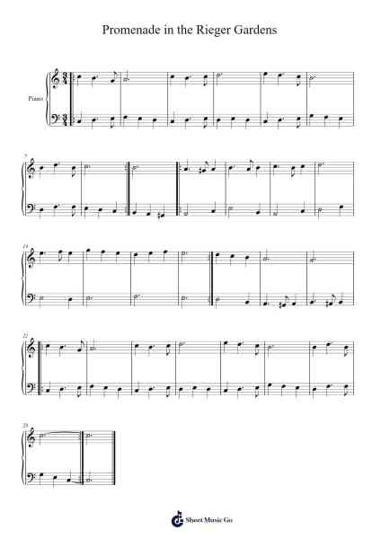 Promenade in the Rieger Gardens Sheet Music by Samuel Jo-Arr.Laupound