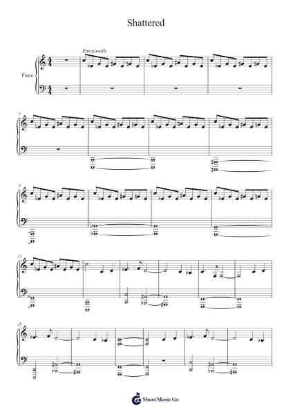 Shattered Sheet Music by Consthy Chaghes-Arr.Chloepole