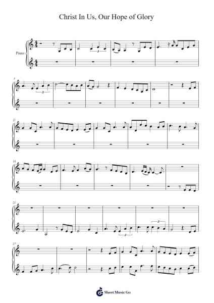 Christ In Us, Our Hope of Glory Sheet Music by Jay-arr F. Librando-Arr.Reedthey Zeway