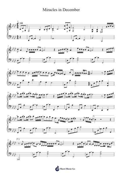 Miracles in December Sheet Music by EXO-Arr.Francesyves